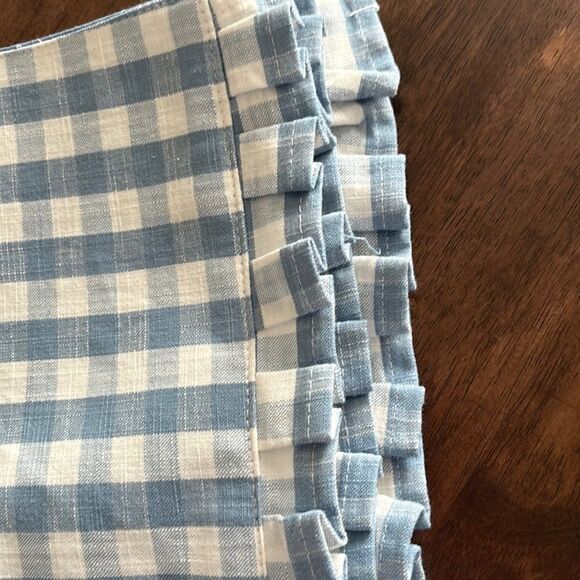 Set (4) Custom Easter 14” by 19” Cotton Easter Blue Gingham Placemats - Picture 6 of 8
